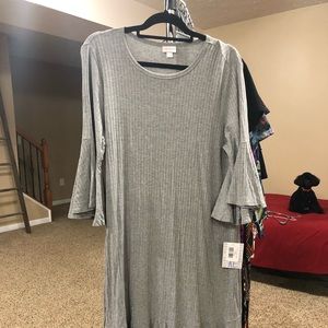 T-shirt material Gray ribbed Maurine Dress